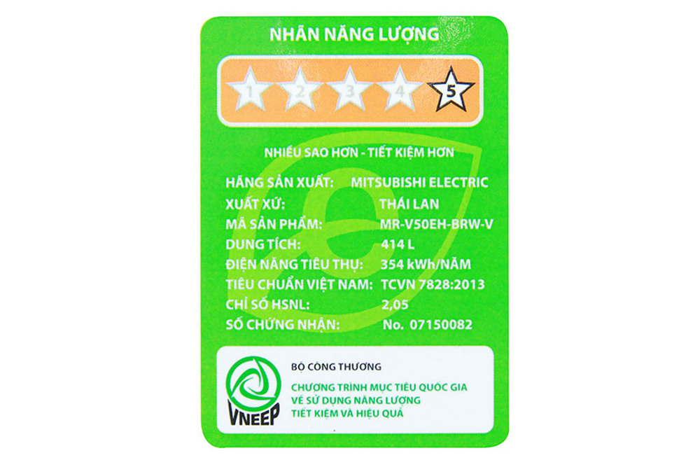 Tủ Lạnh Inverter Mitsubishi MR-V50EH-BRW (414L) - Hàng chính hãng